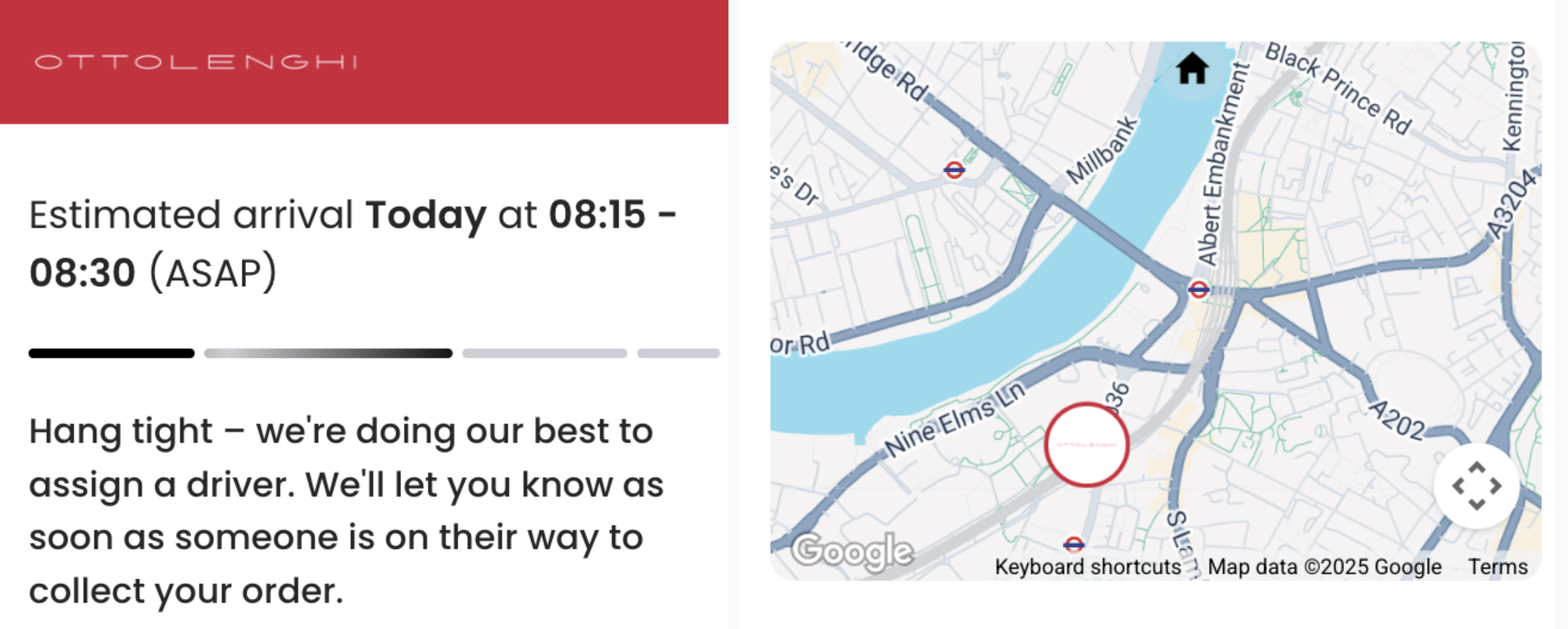 Delivery confirmation page with clearer messaging for unassigned drivers