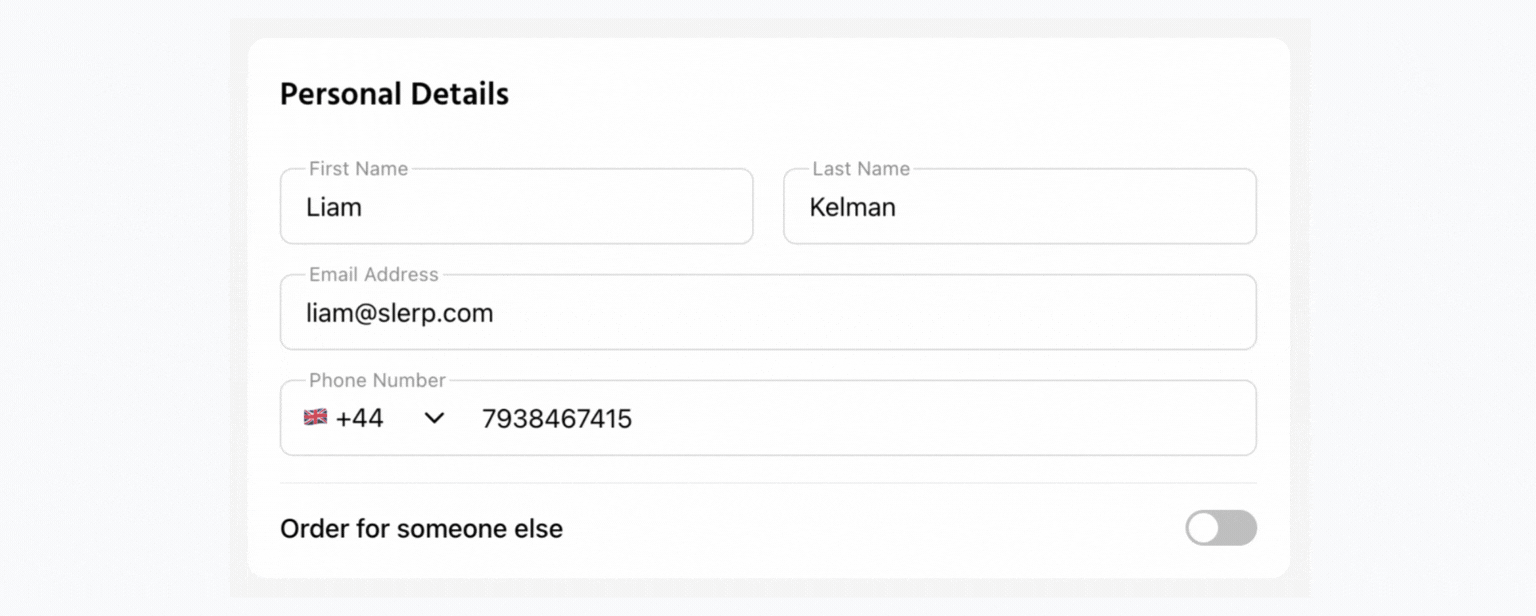 Slerp checkout flow with improved, smoother steps