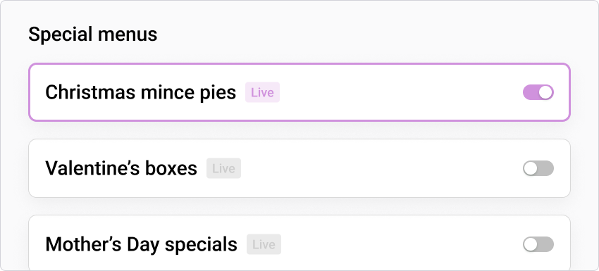 Pre-orders feature visual