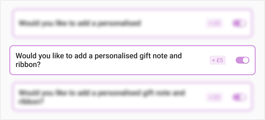 Gifting feature visual