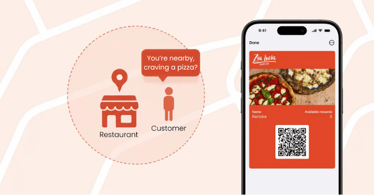 Wallet Pass location notification on a customer's phone