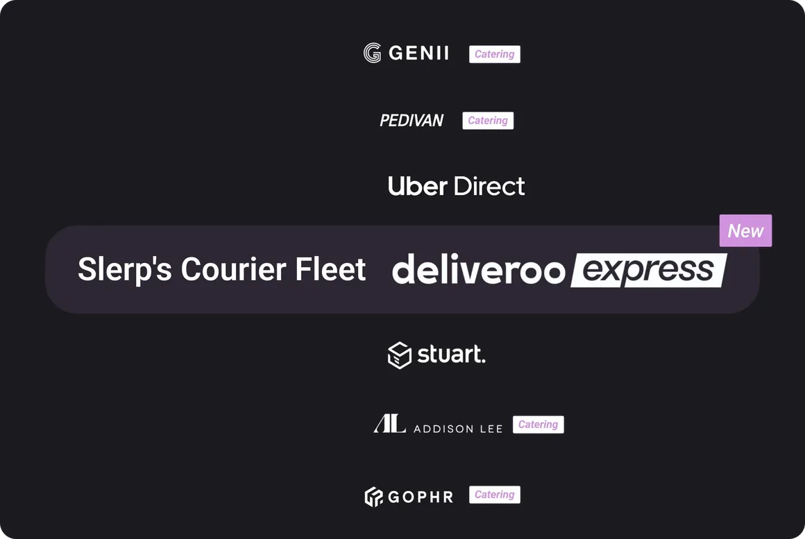 Deliveroo Express added to Slerp’s courier fleet alongside Genii, Pedivan, Uber Direct, Stuart, Addison Lee and Gophr